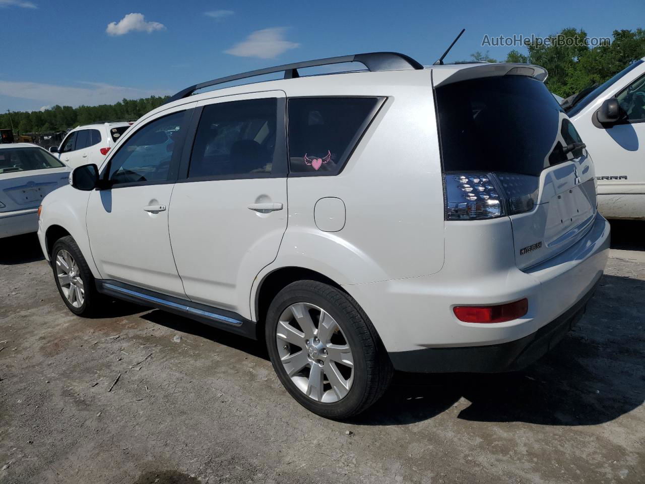 2013 Mitsubishi Outlander Se White vin: JA4AS3AW0DU008398