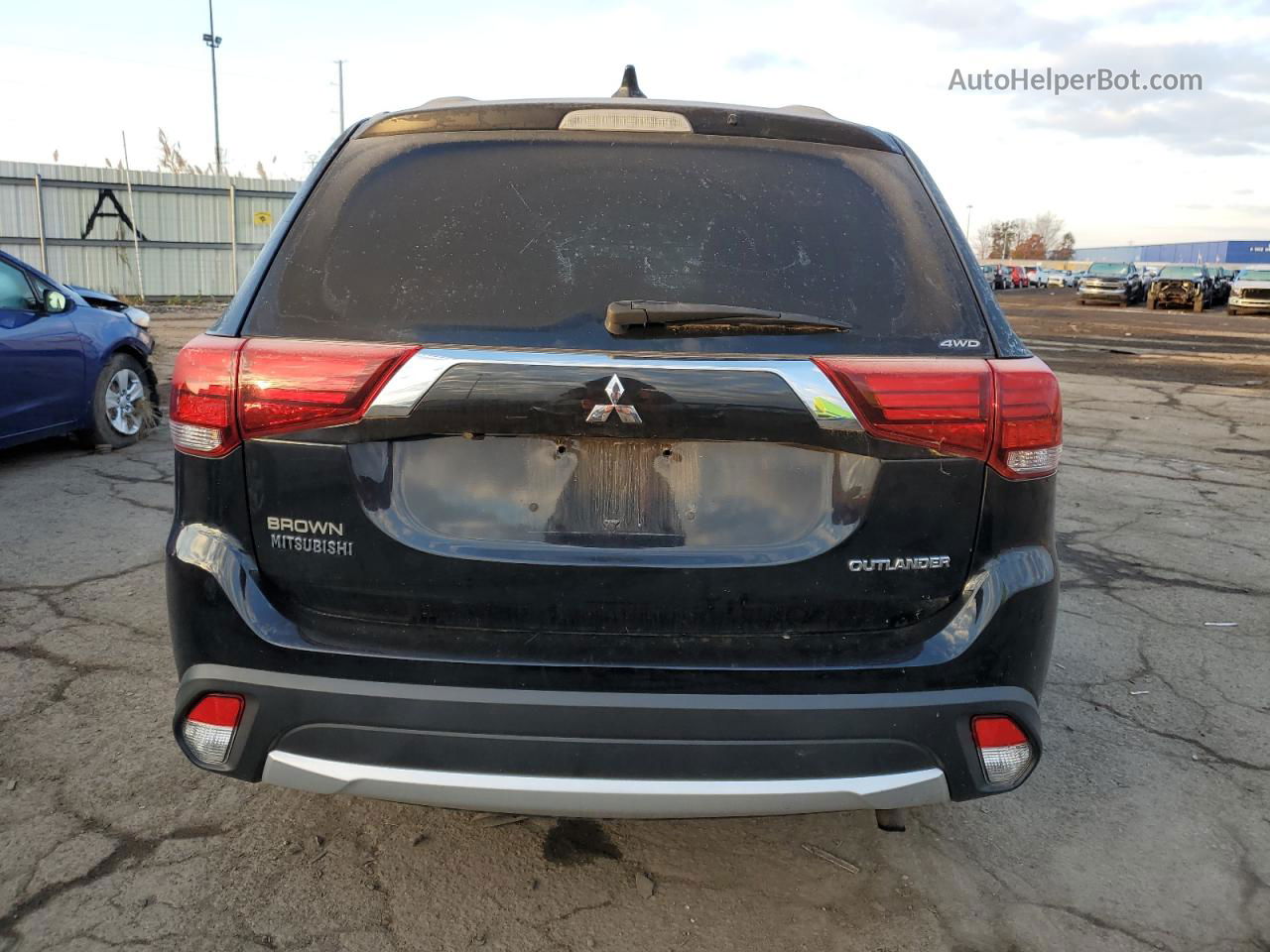 2017 Mitsubishi Outlander Es Черный vin: JA4AZ2A31HZ060109