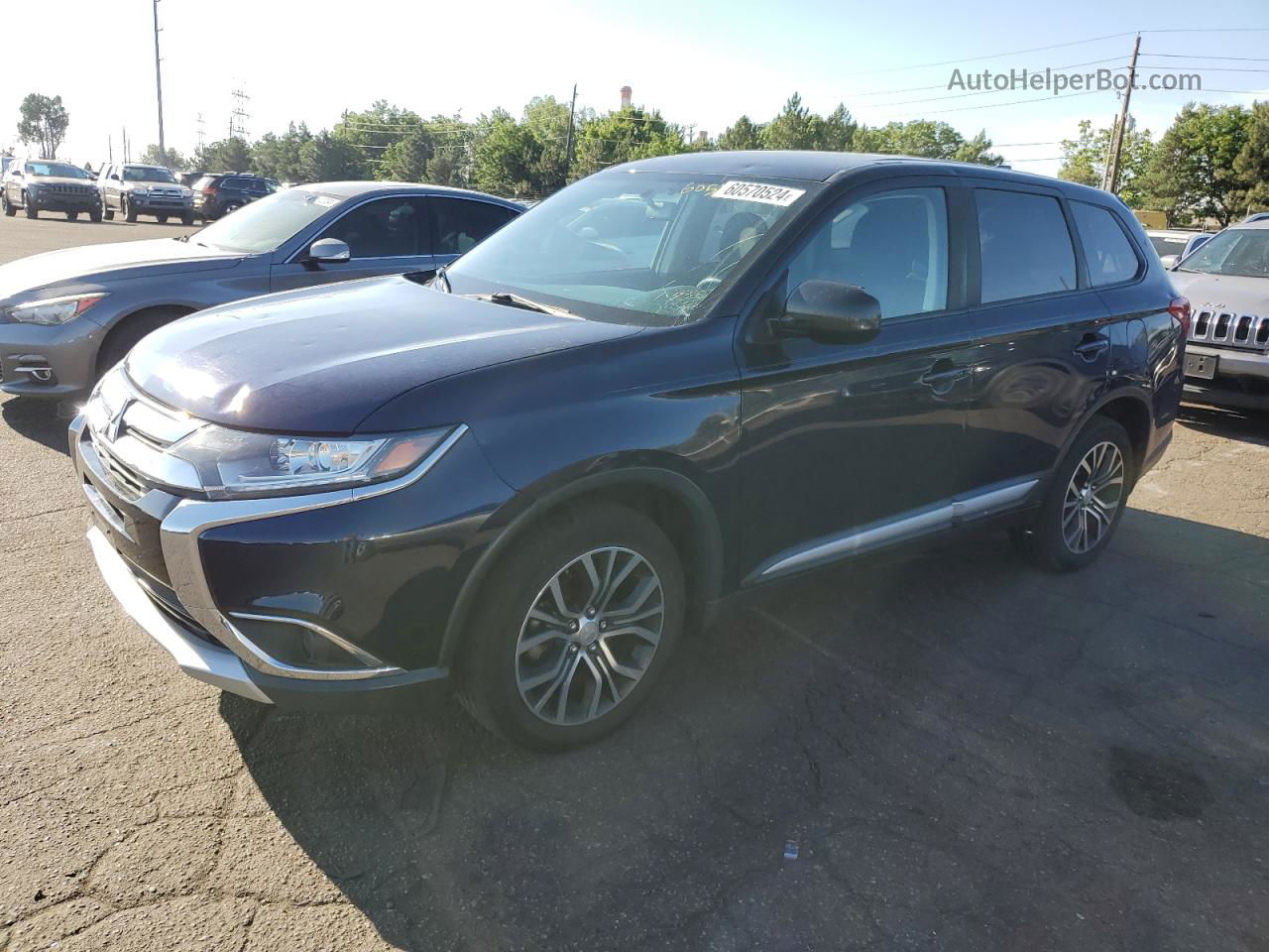 2017 Mitsubishi Outlander Es Blue vin: JA4AZ2A35HZ002066