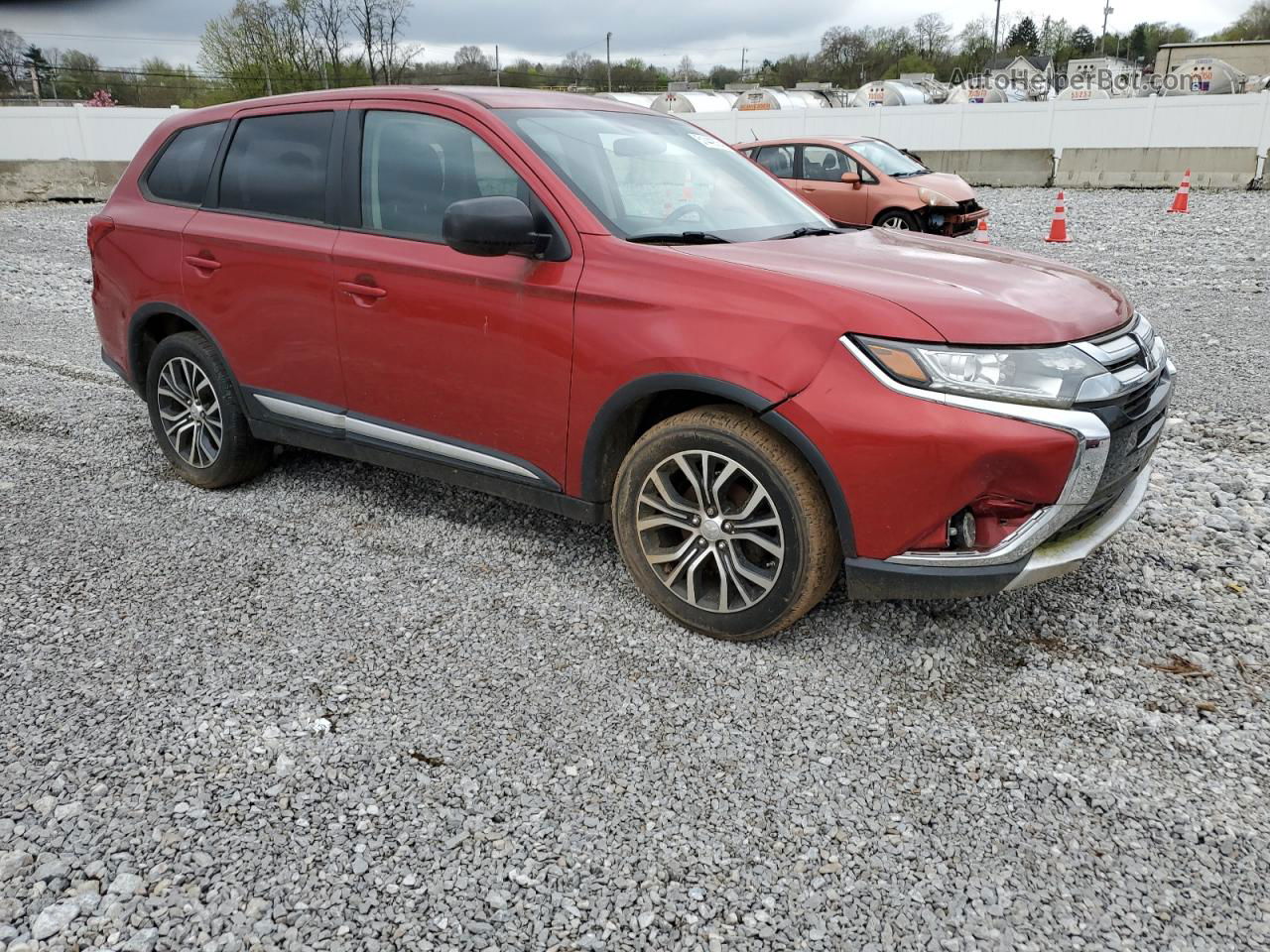 2017 Mitsubishi Outlander Es Красный vin: JA4AZ2A35HZ023967