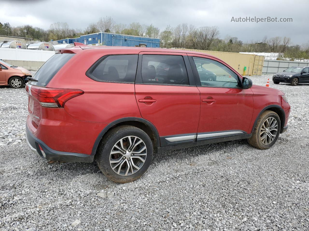 2017 Mitsubishi Outlander Es Красный vin: JA4AZ2A35HZ023967