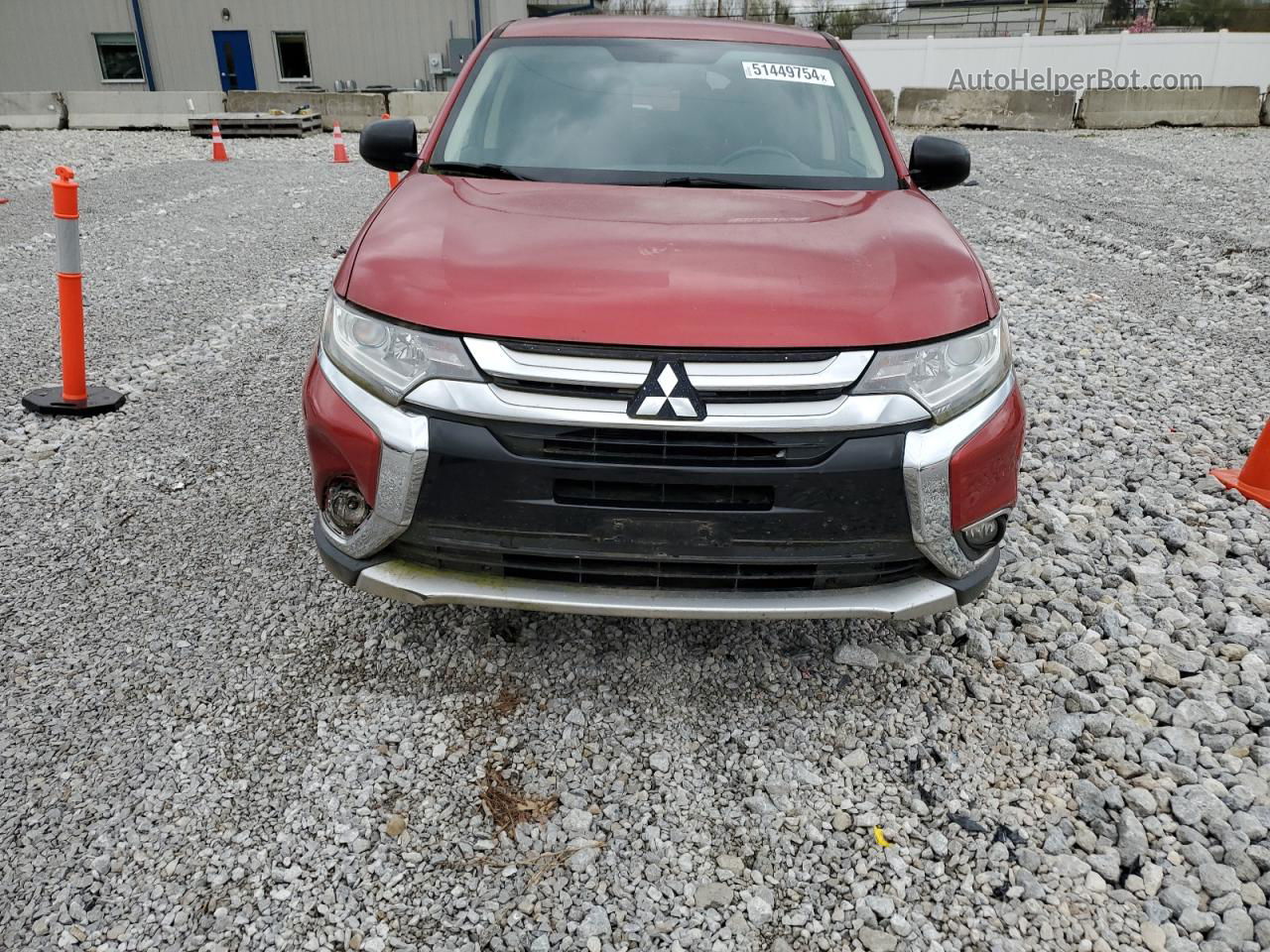 2017 Mitsubishi Outlander Es Красный vin: JA4AZ2A35HZ023967