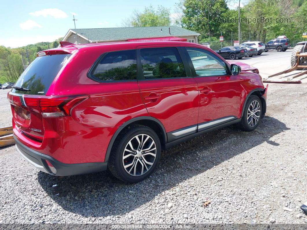 2017 Mitsubishi Outlander Es Красный vin: JA4AZ2A35HZ069749