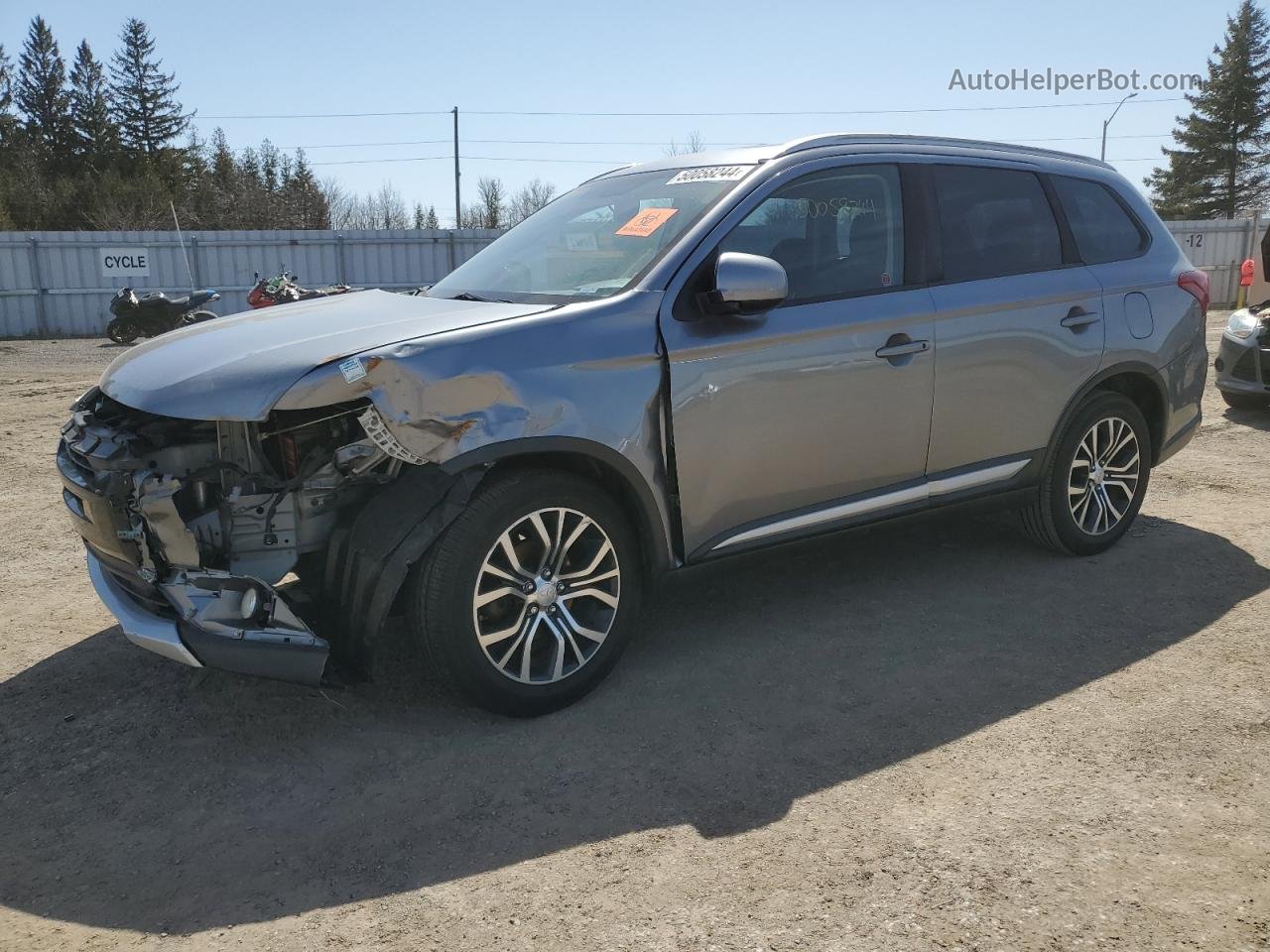 2017 Mitsubishi Outlander Es Gray vin: JA4AZ2A35HZ600478