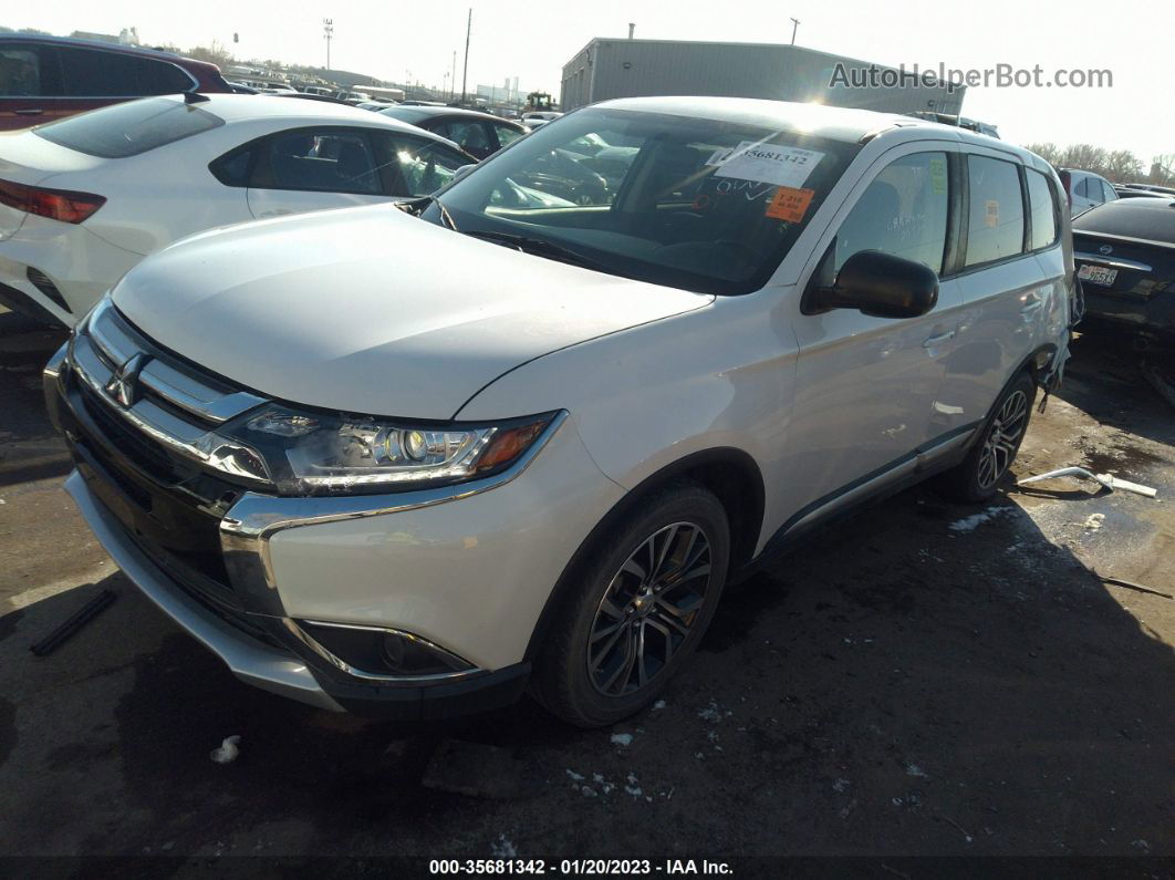 2017 Mitsubishi Outlander Es Белый vin: JA4AZ2A37HZ026790