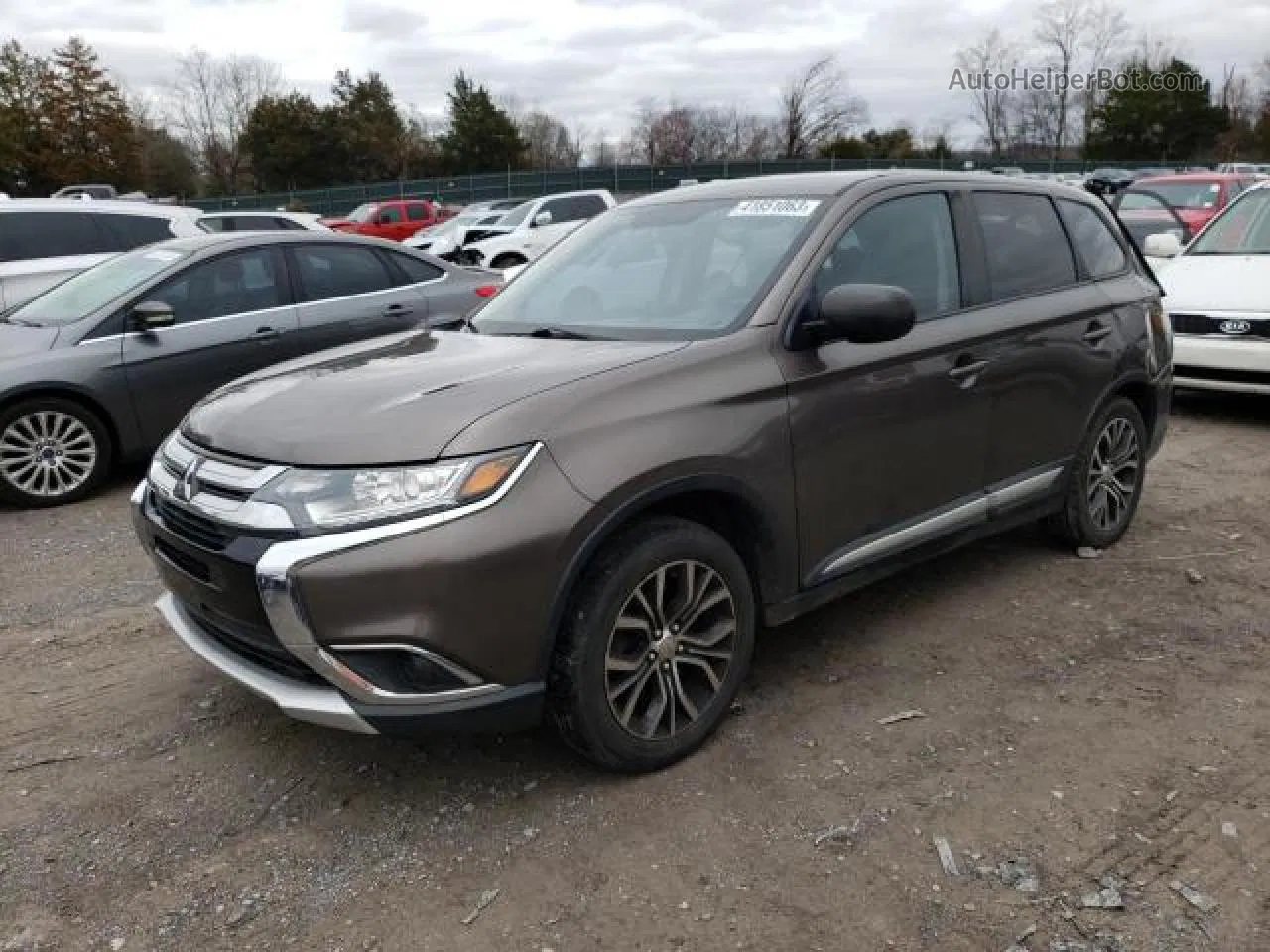 2017 Mitsubishi Outlander Es Коричневый vin: JA4AZ2A38HZ036003