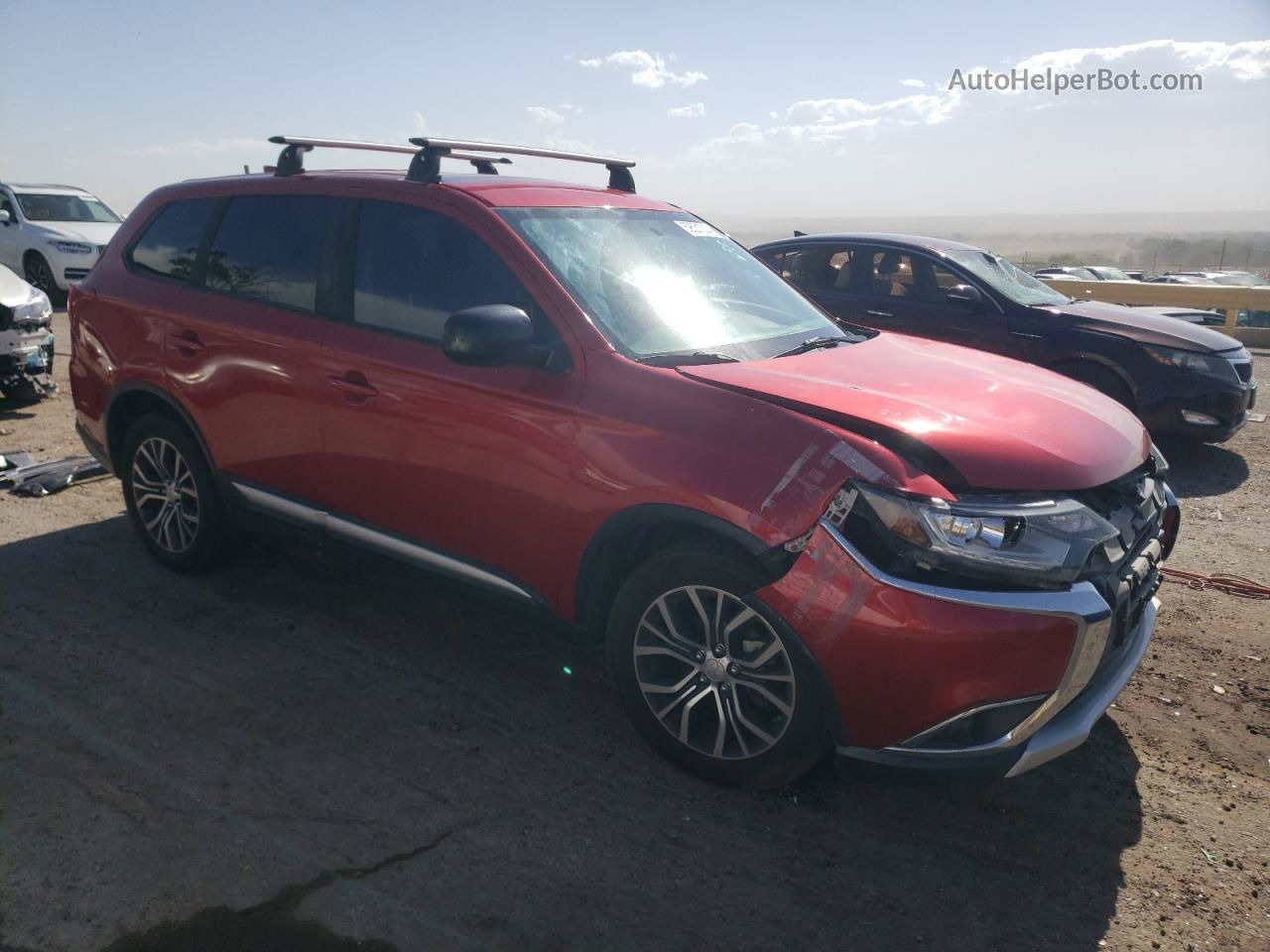 2017 Mitsubishi Outlander Es Burgundy vin: JA4AZ2A39HZ051545