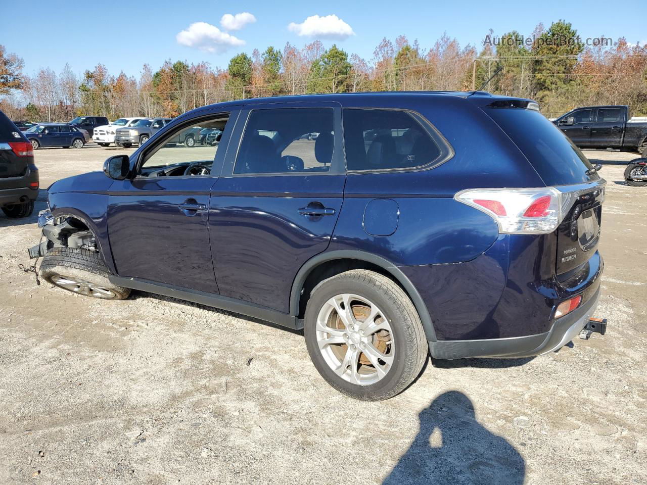 2015 Mitsubishi Outlander Se Синий vin: JA4AZ3A30FZ000115