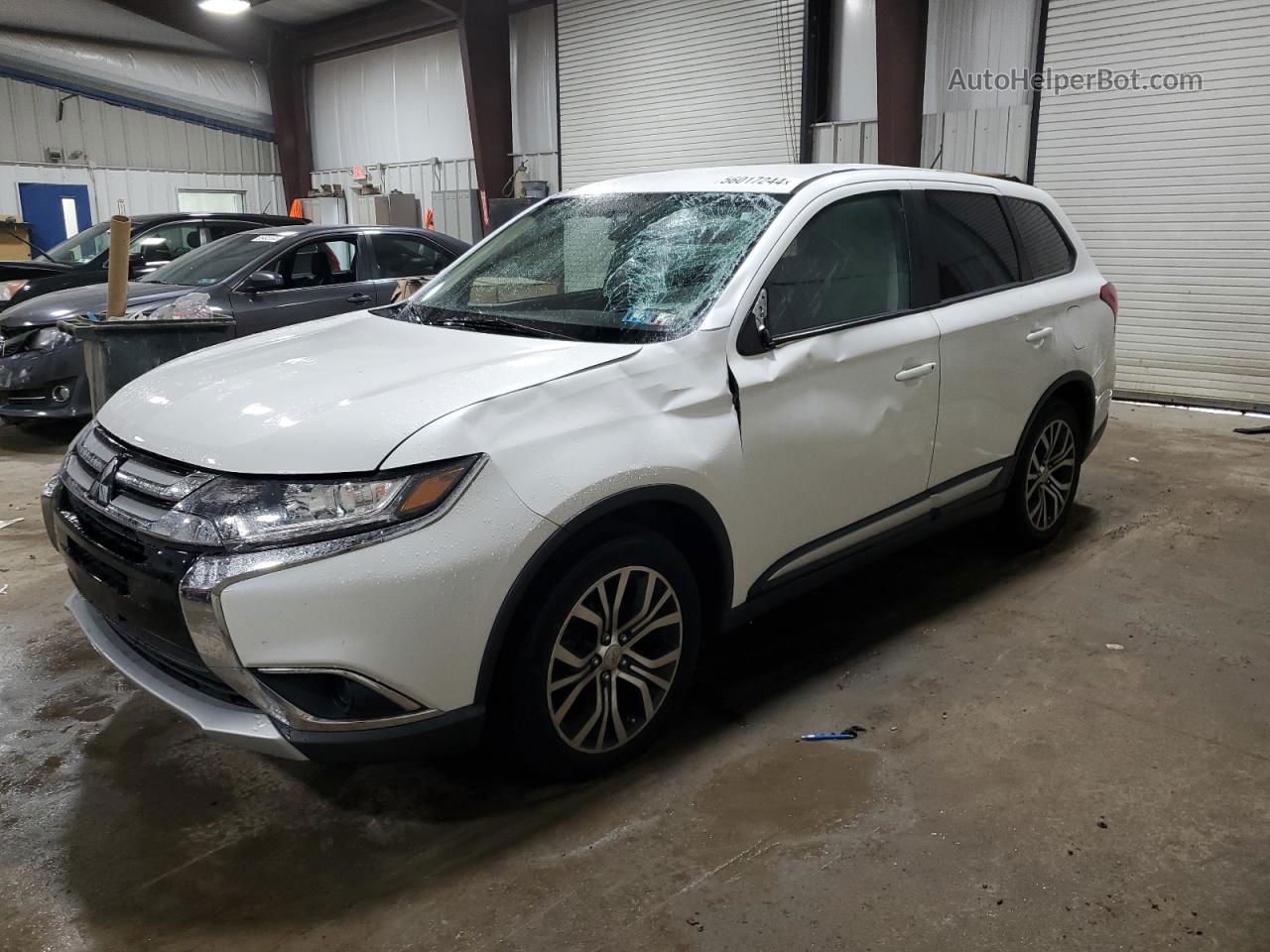 2016 Mitsubishi Outlander Se White vin: JA4AZ3A30GZ039420