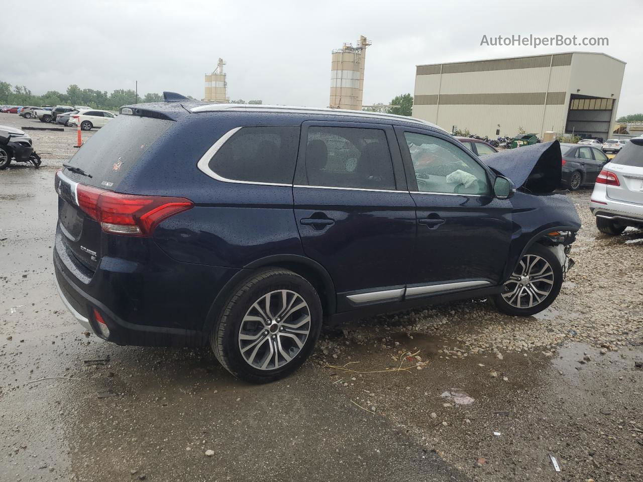 2017 Mitsubishi Outlander Se Синий vin: JA4AZ3A30HZ070958