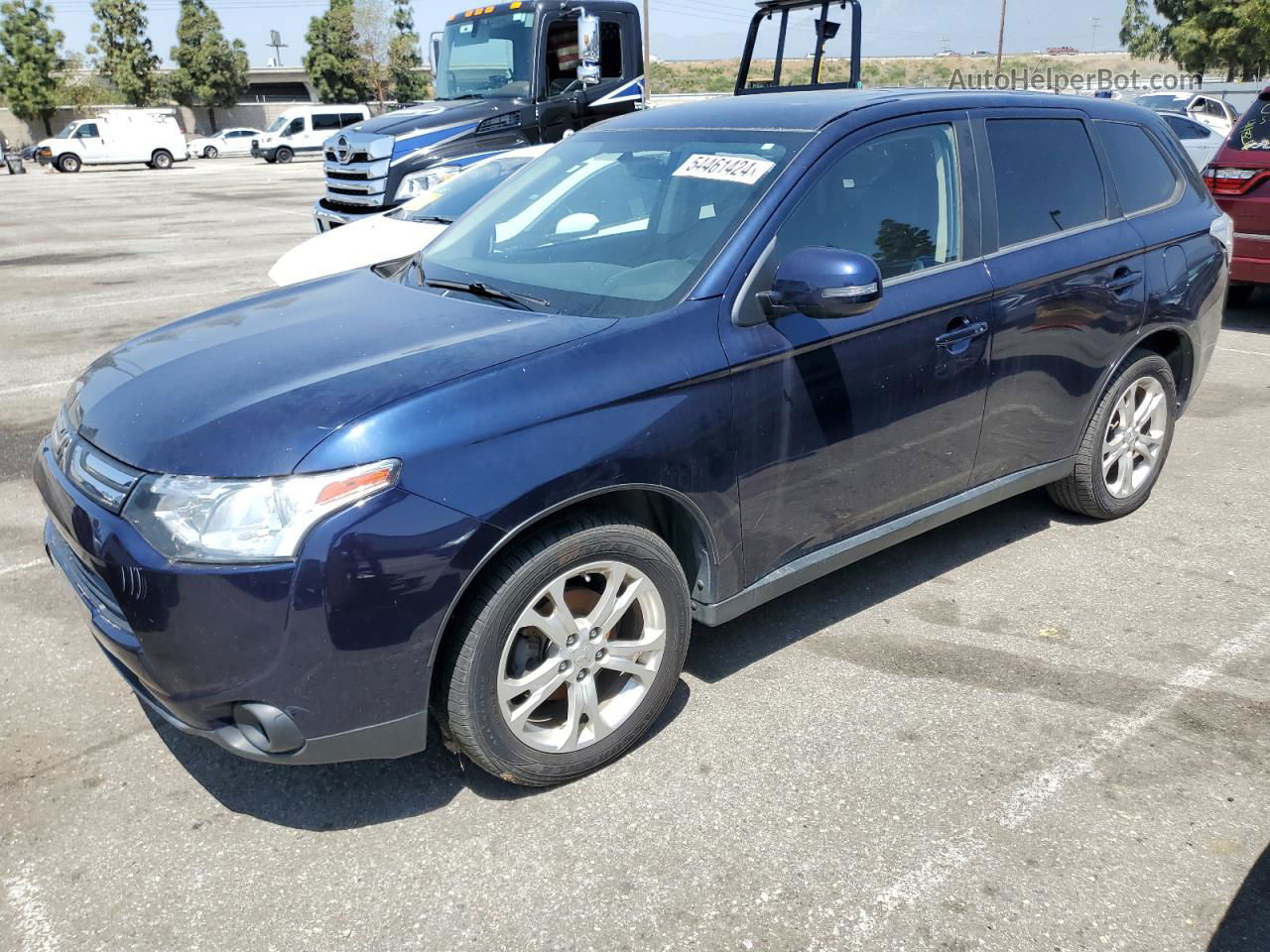 2014 Mitsubishi Outlander Se Blue vin: JA4AZ3A31EZ007802