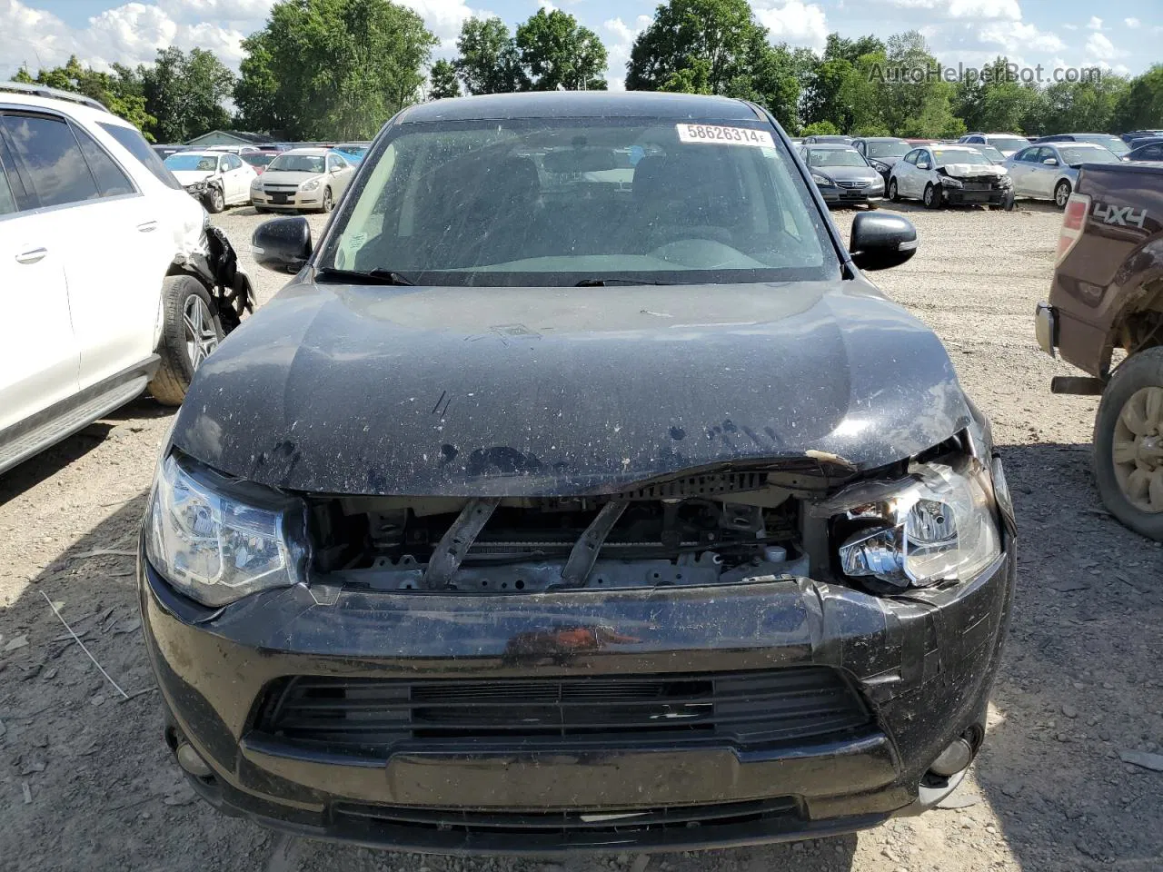 2014 Mitsubishi Outlander Se Черный vin: JA4AZ3A31EZ013809