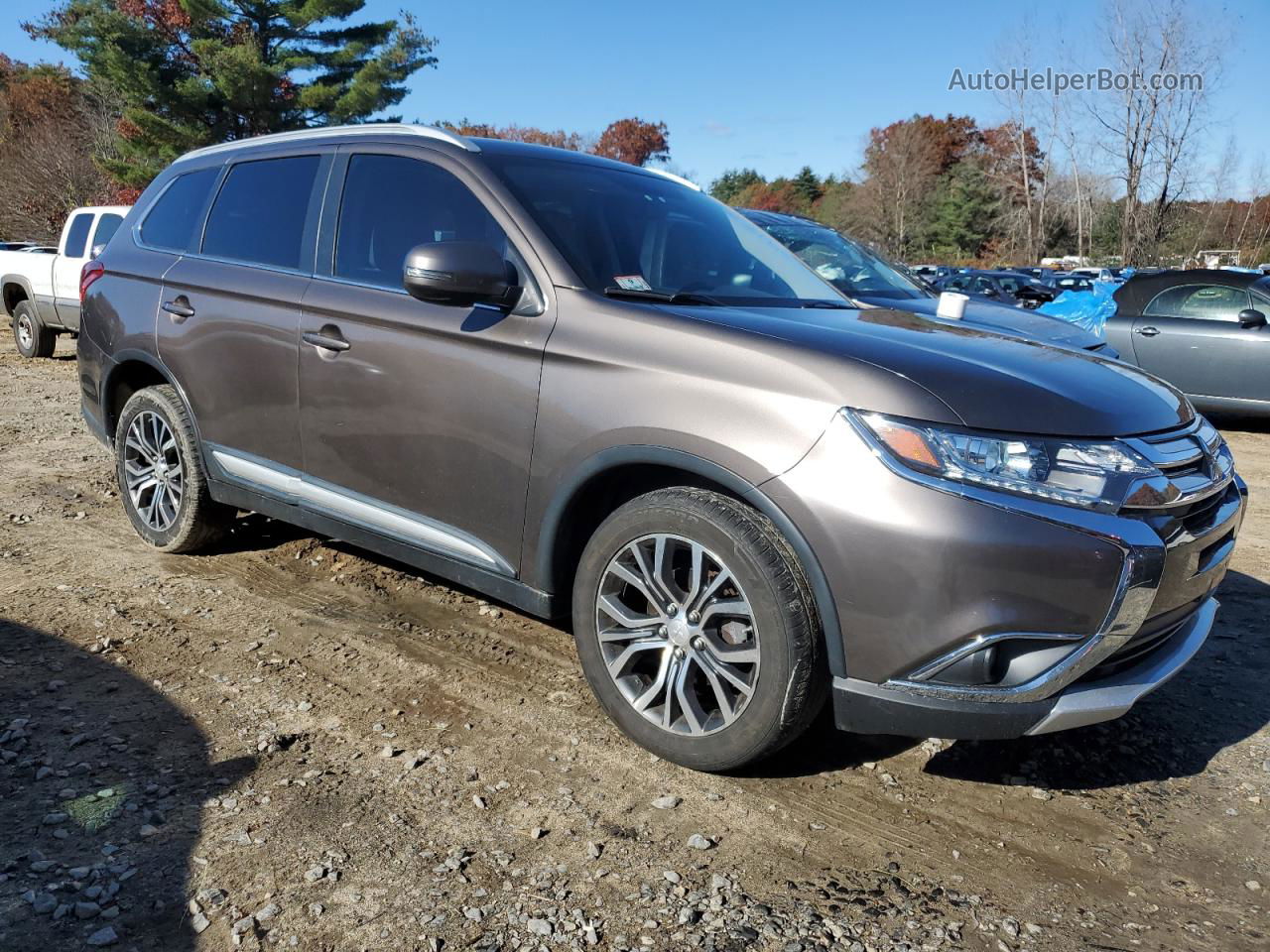 2017 Mitsubishi Outlander Se Brown vin: JA4AZ3A31HZ037032