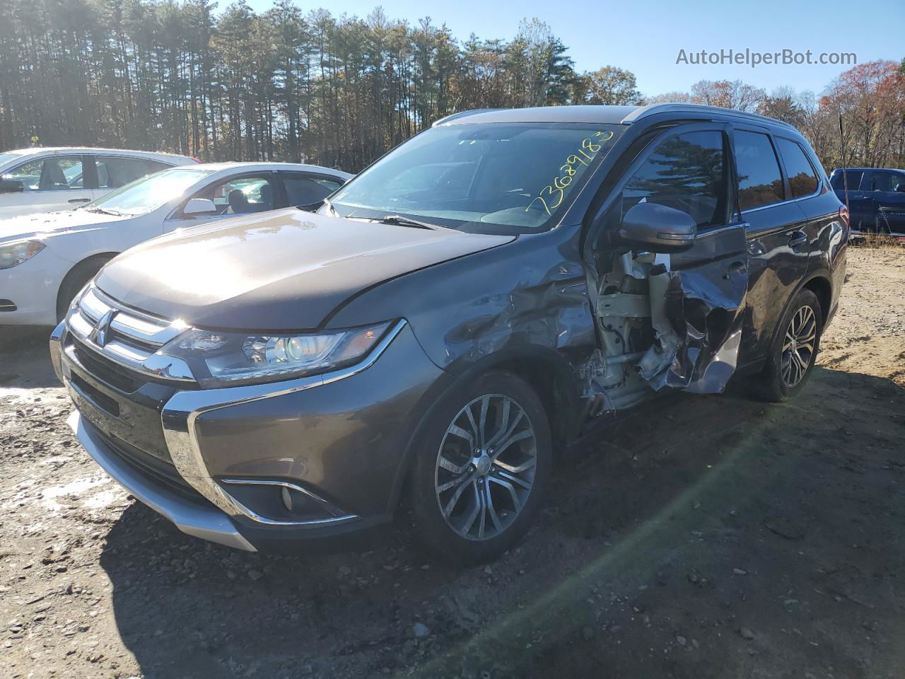 2017 Mitsubishi Outlander Se Brown vin: JA4AZ3A31HZ037032