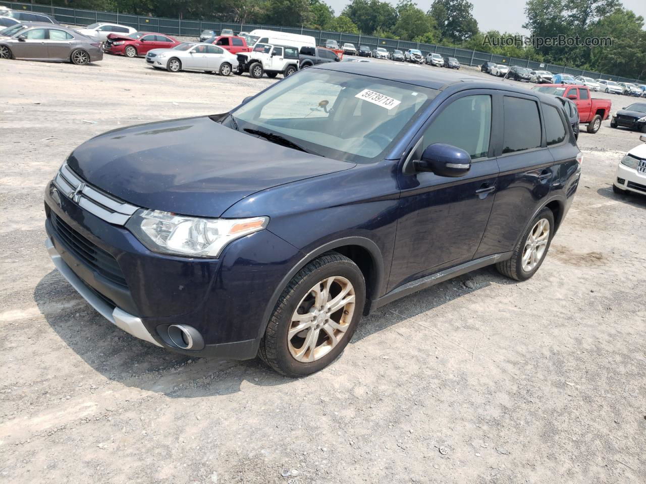 2015 Mitsubishi Outlander Se Синий vin: JA4AZ3A32FZ012234