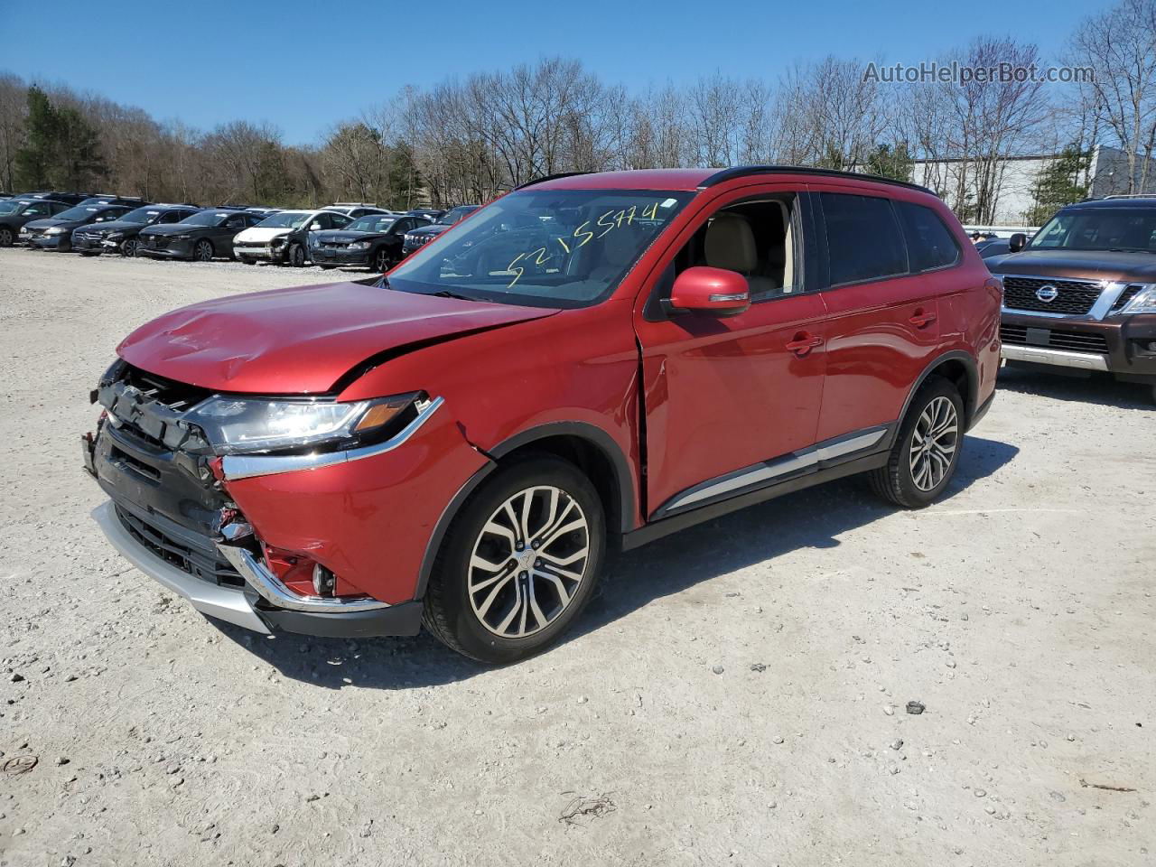 2016 Mitsubishi Outlander Se Красный vin: JA4AZ3A32GZ058759