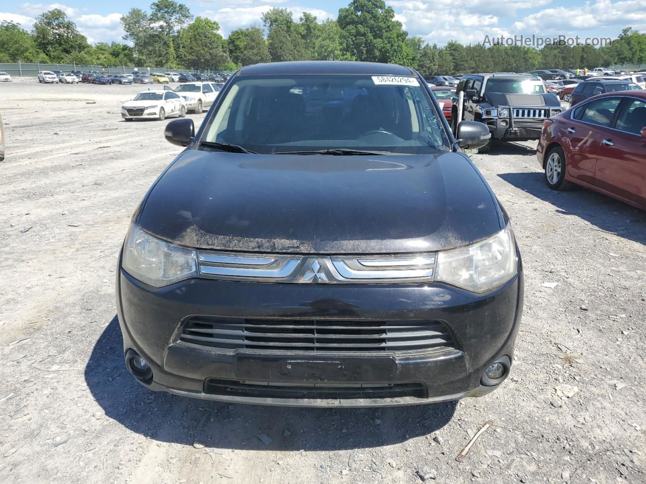 2014 Mitsubishi Outlander Se Черный vin: JA4AZ3A33EZ002973