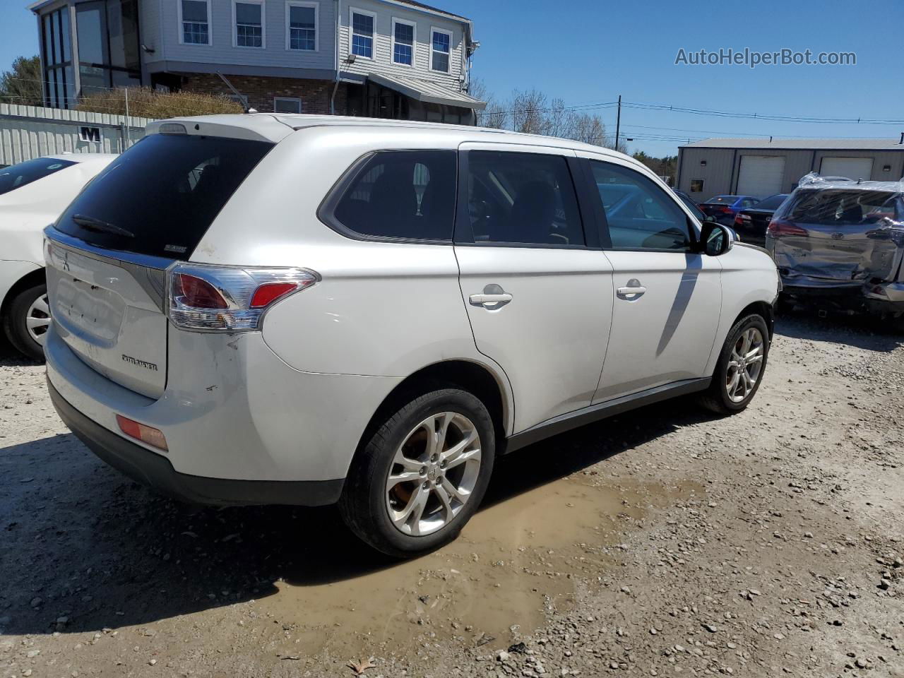 2014 Mitsubishi Outlander Se White vin: JA4AZ3A33EZ006098