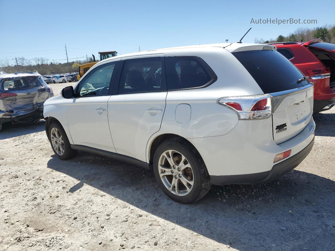 2014 Mitsubishi Outlander Se White vin: JA4AZ3A33EZ006098