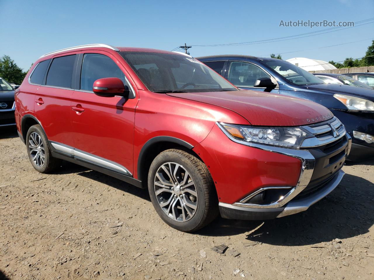 2017 Mitsubishi Outlander Se Burgundy vin: JA4AZ3A33HZ053006