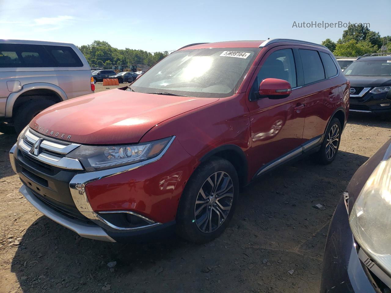 2017 Mitsubishi Outlander Se Burgundy vin: JA4AZ3A33HZ053006