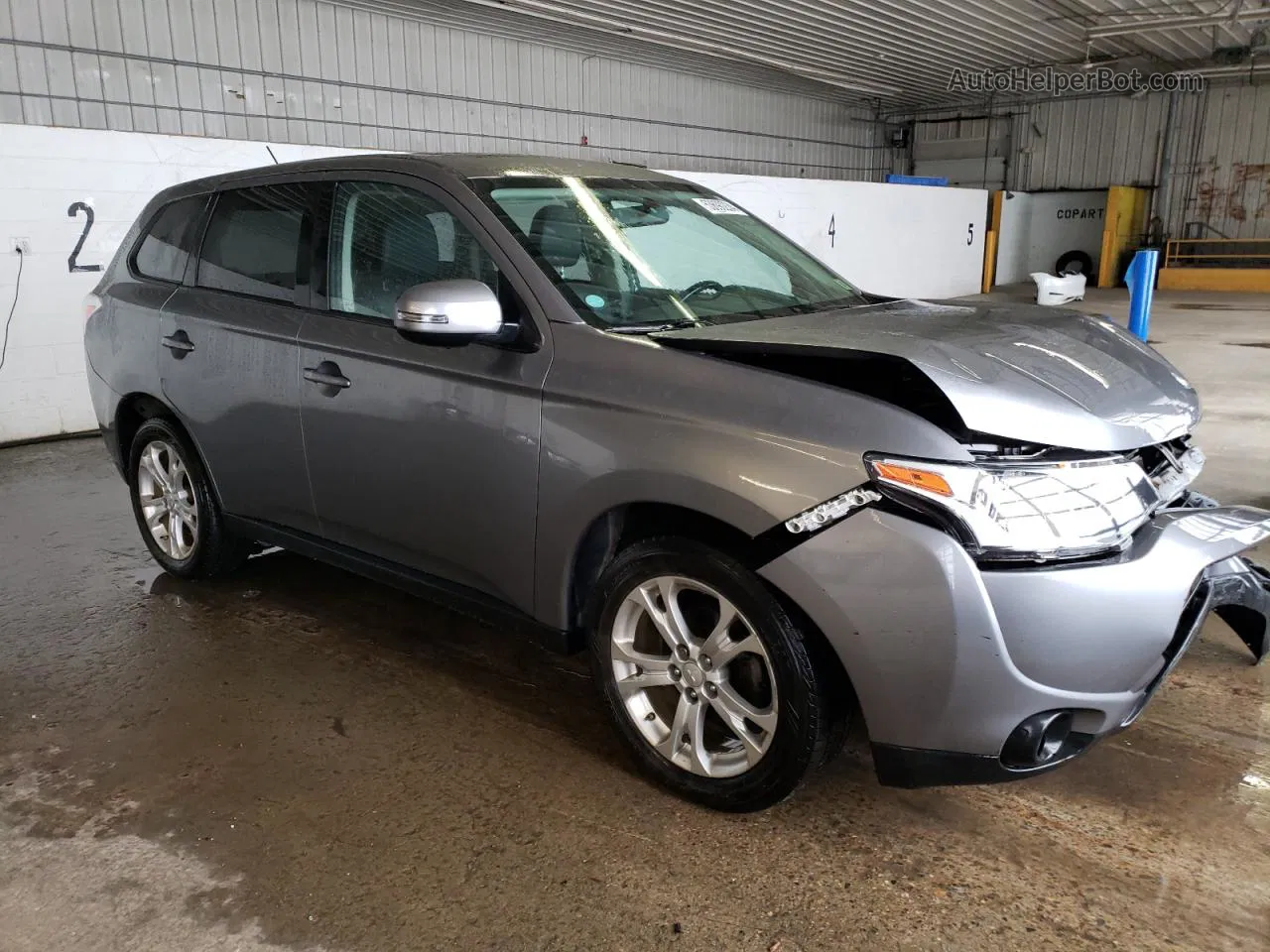 2014 Mitsubishi Outlander Se Gray vin: JA4AZ3A34EZ000374