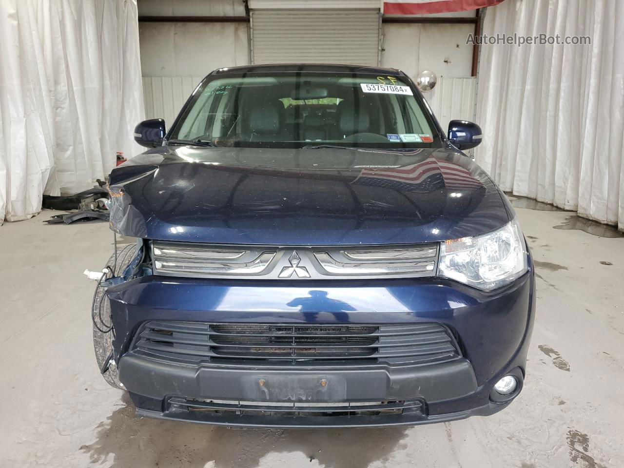 2014 Mitsubishi Outlander Se Синий vin: JA4AZ3A34EZ013724