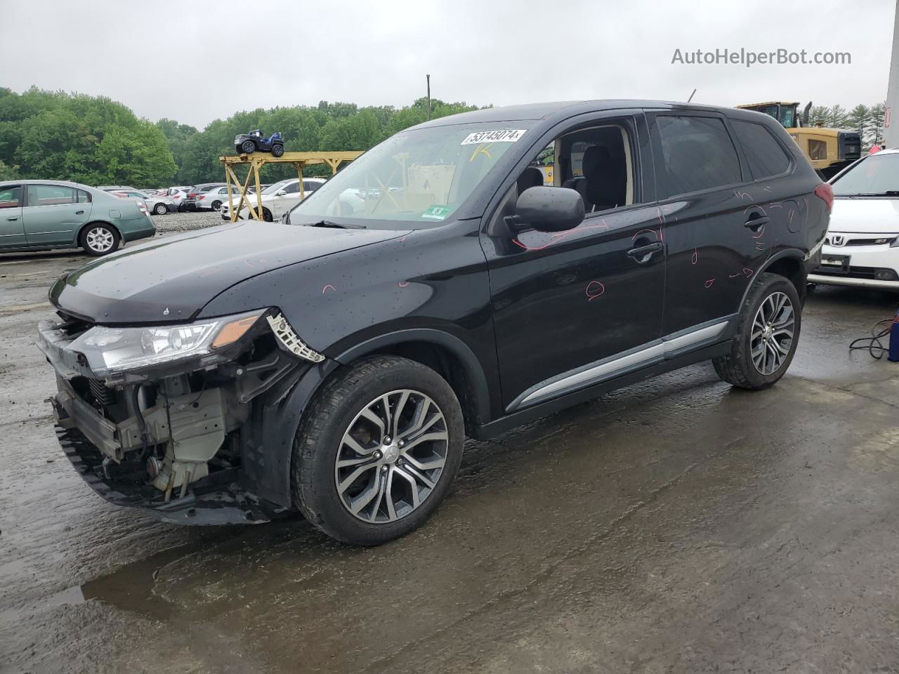 2016 Mitsubishi Outlander Se Black vin: JA4AZ3A34GZ017307