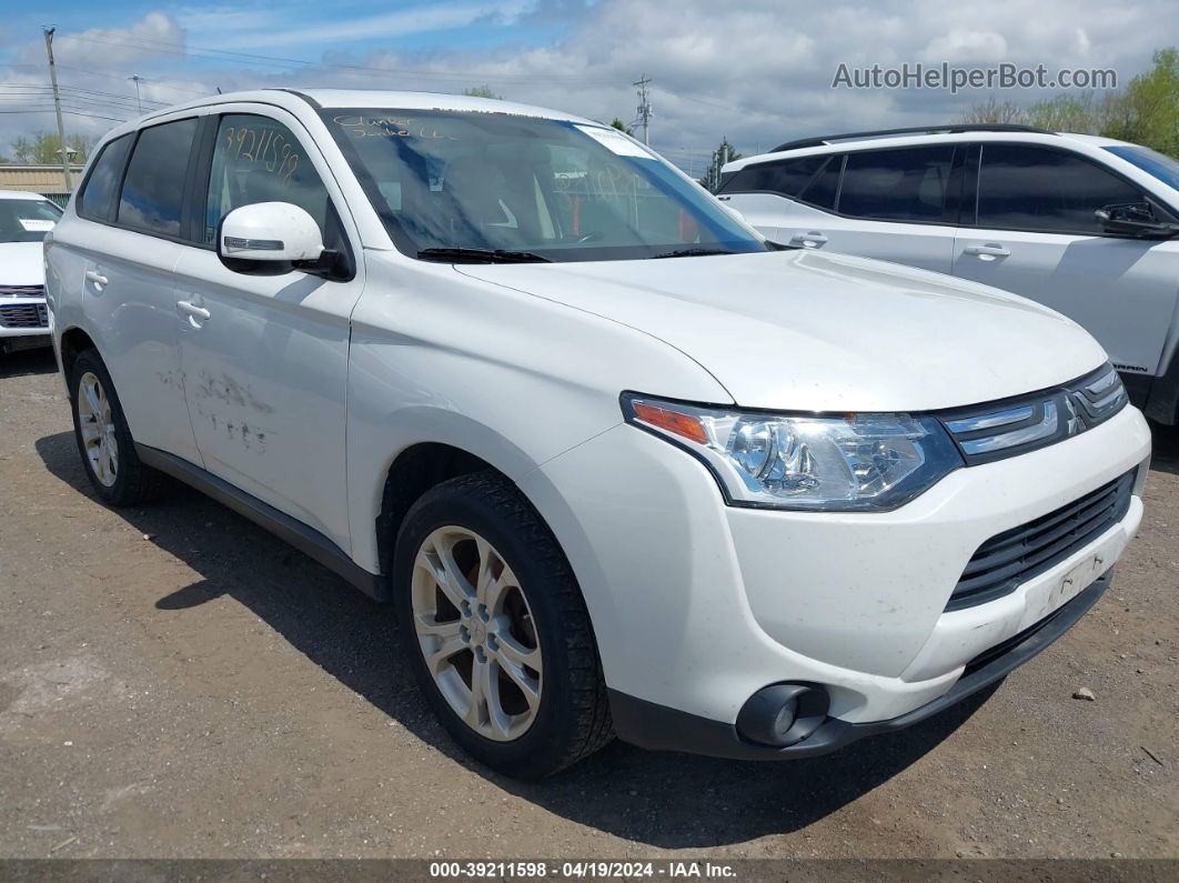 2014 Mitsubishi Outlander Se White vin: JA4AZ3A36EZ002594