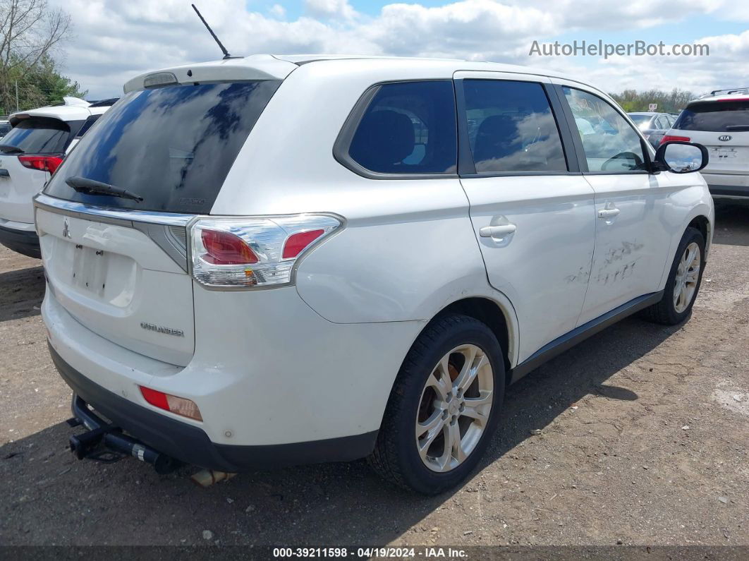 2014 Mitsubishi Outlander Se White vin: JA4AZ3A36EZ002594