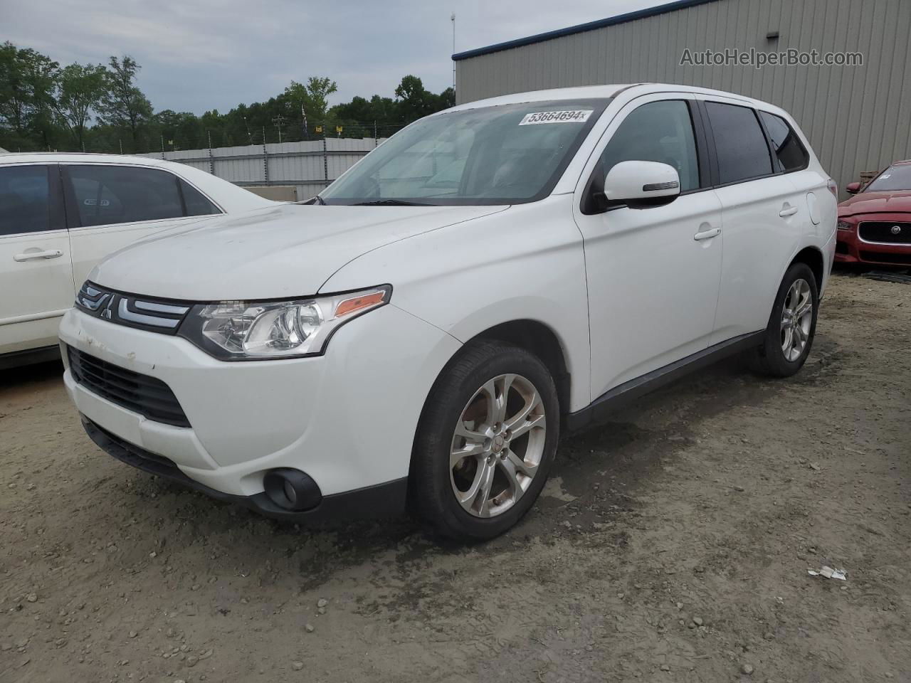 2014 Mitsubishi Outlander Se White vin: JA4AZ3A36EZ008783