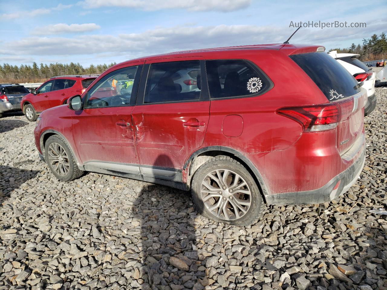 2016 Mitsubishi Outlander Se Красный vin: JA4AZ3A36GZ025246