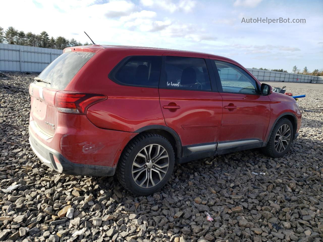 2016 Mitsubishi Outlander Se Красный vin: JA4AZ3A36GZ025246