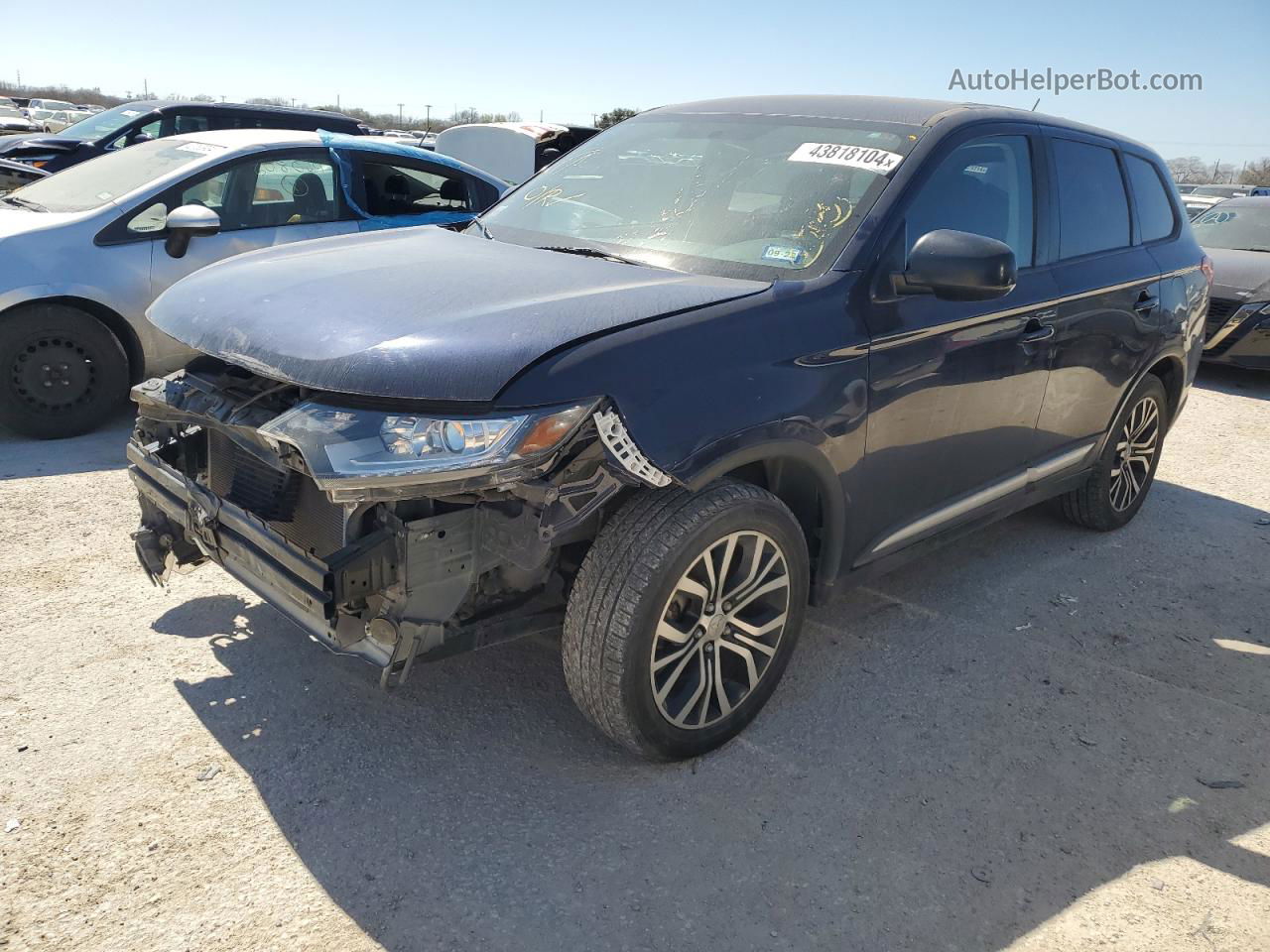 2016 Mitsubishi Outlander Se Синий vin: JA4AZ3A36GZ041527