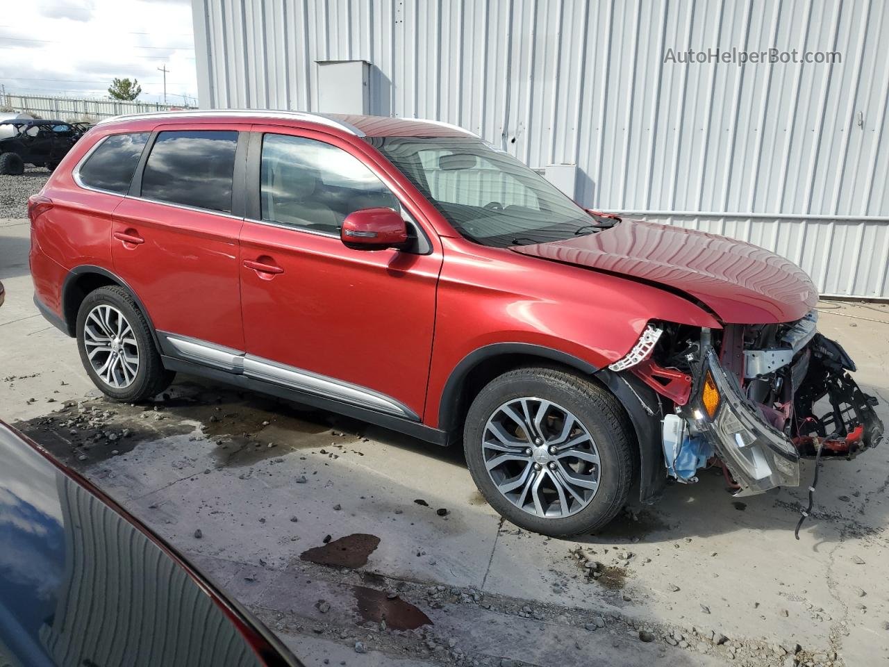 2017 Mitsubishi Outlander Se Красный vin: JA4AZ3A36HZ004415