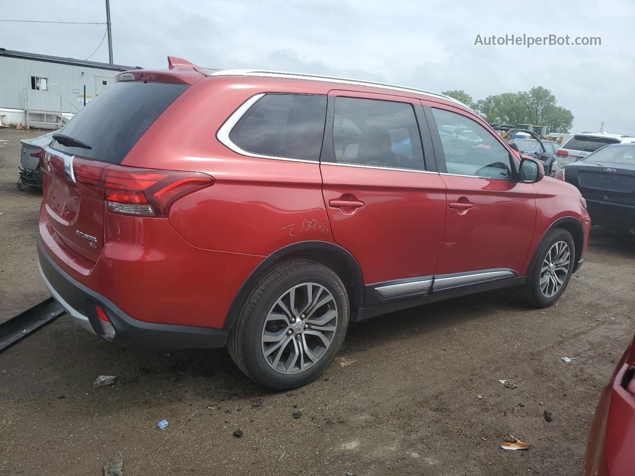 2017 Mitsubishi Outlander Se Красный vin: JA4AZ3A36HZ006438