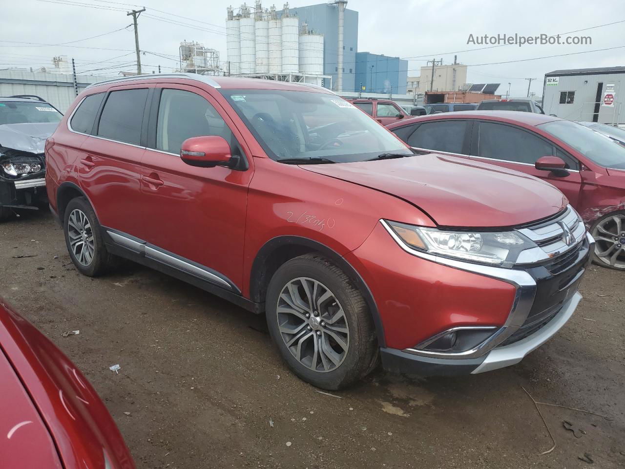 2017 Mitsubishi Outlander Se Красный vin: JA4AZ3A36HZ006438