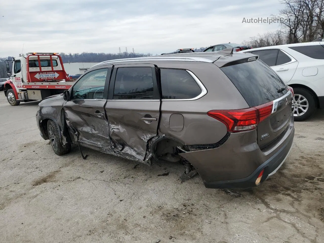 2017 Mitsubishi Outlander Se Brown vin: JA4AZ3A36HZ008769