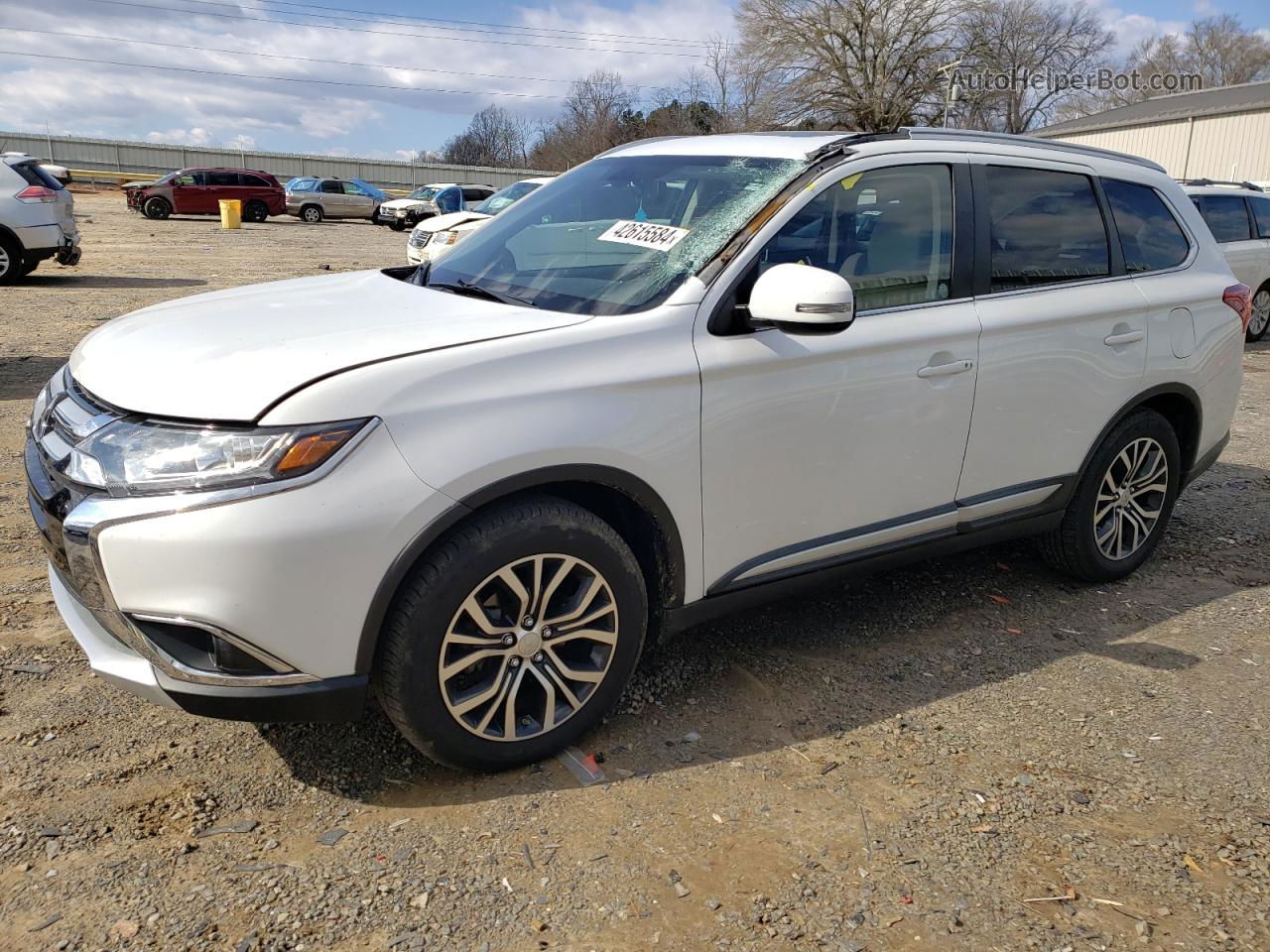 2017 Mitsubishi Outlander Se White vin: JA4AZ3A36HZ023868