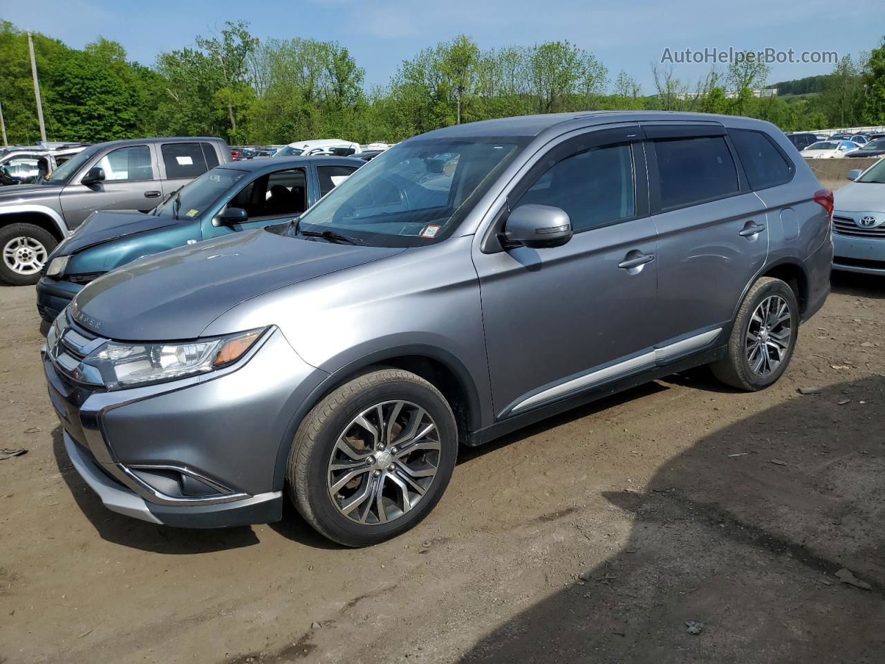 2016 Mitsubishi Outlander Se Gray vin: JA4AZ3A37GZ002929