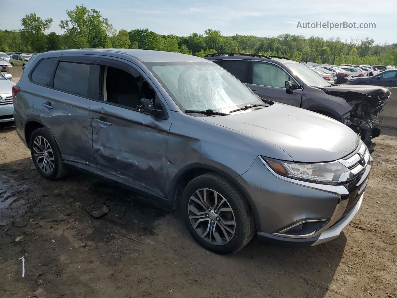 2016 Mitsubishi Outlander Se Gray vin: JA4AZ3A37GZ002929