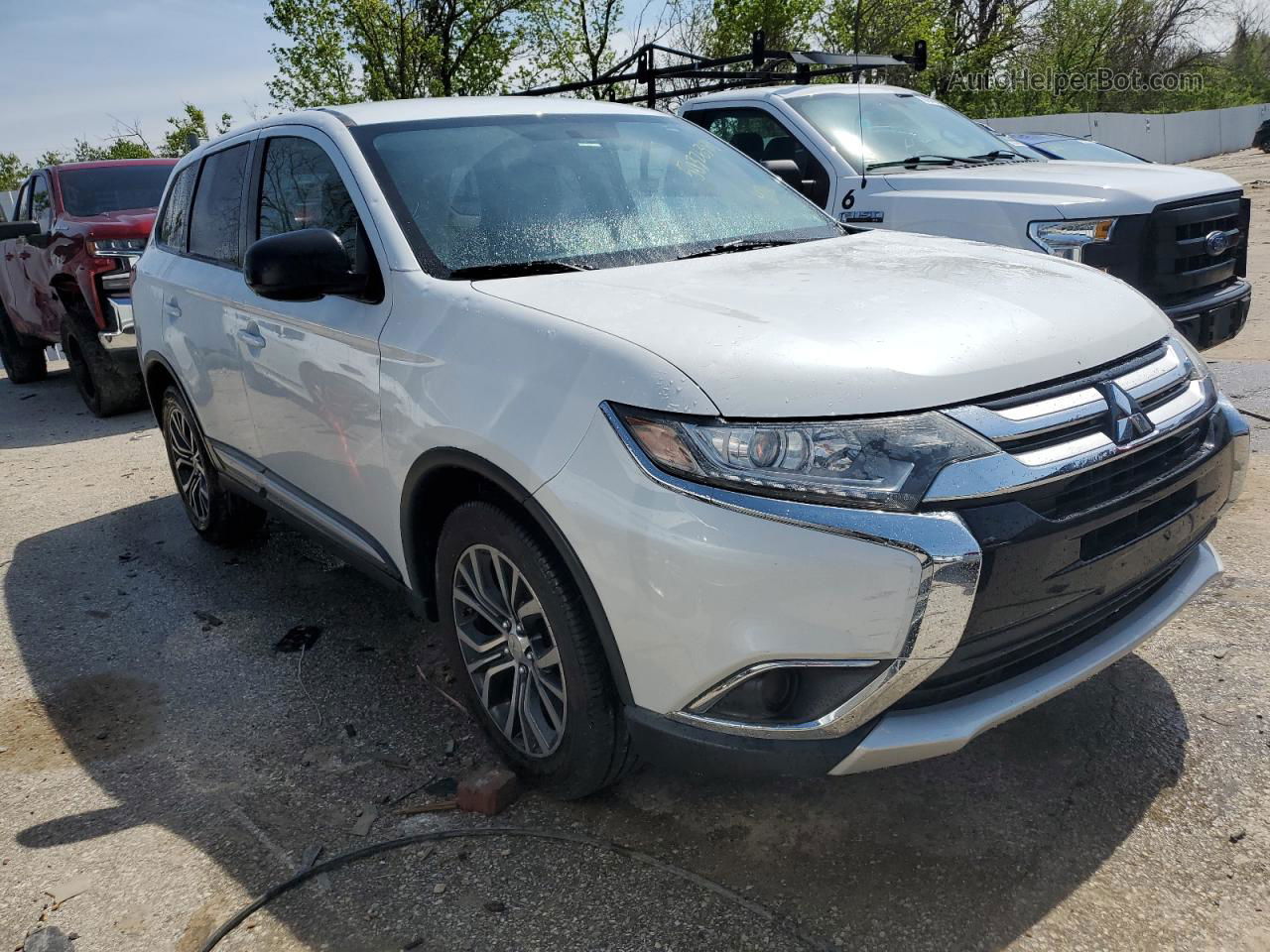 2016 Mitsubishi Outlander Se White vin: JA4AZ3A37GZ032836