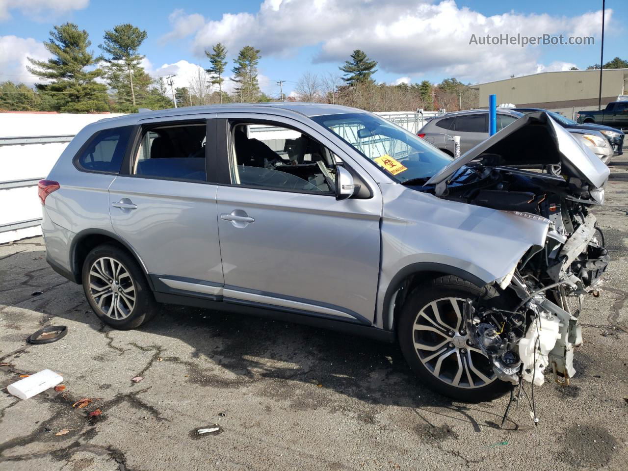 2017 Mitsubishi Outlander Se Серебряный vin: JA4AZ3A37HZ011289