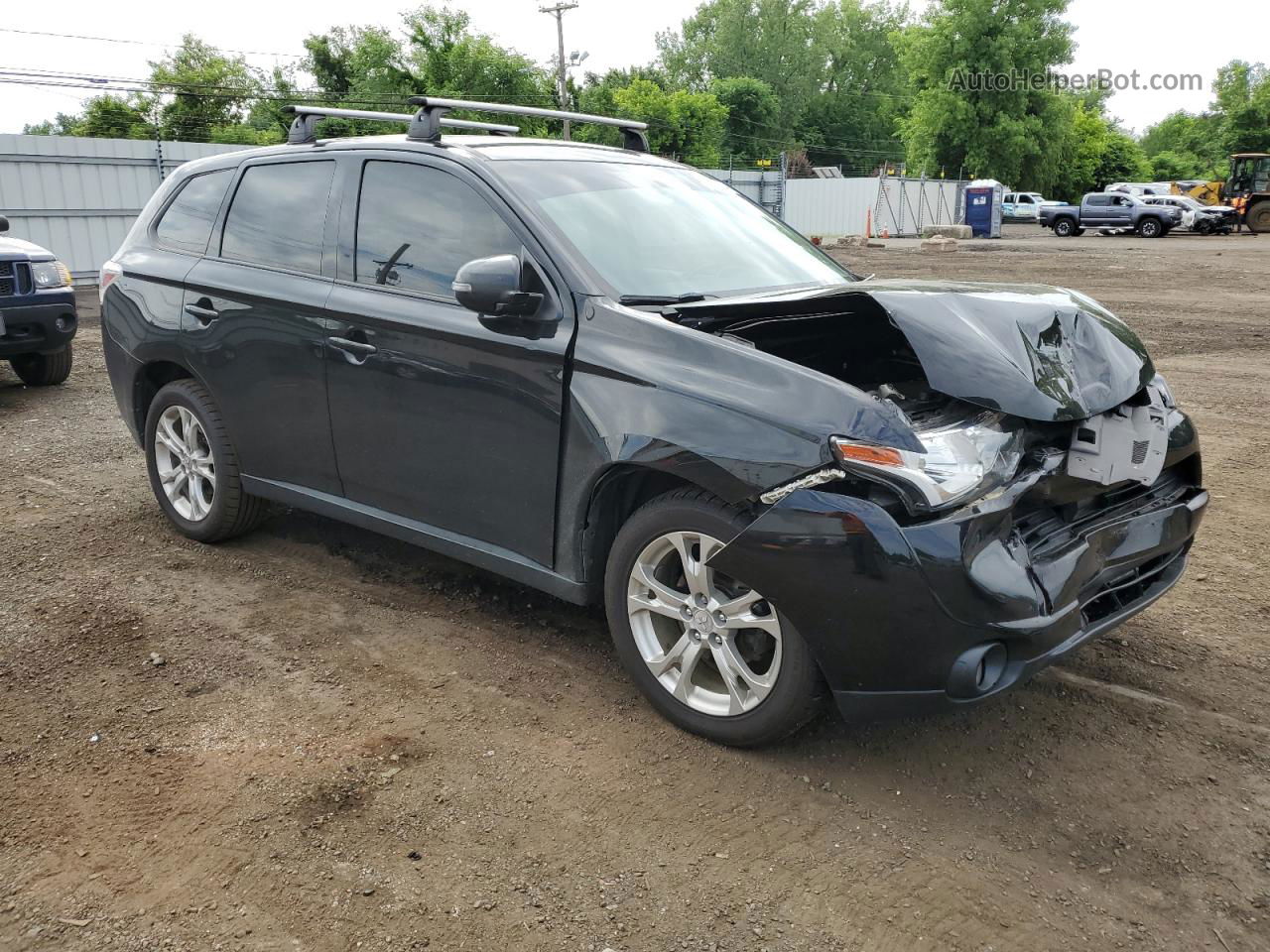 2014 Mitsubishi Outlander Se Black vin: JA4AZ3A38EZ006498