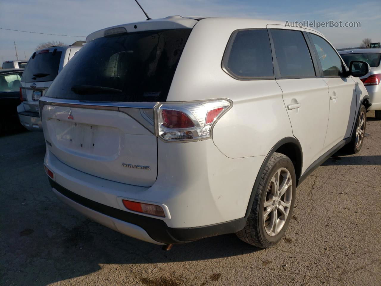 2015 Mitsubishi Outlander Se White vin: JA4AZ3A38FZ003831