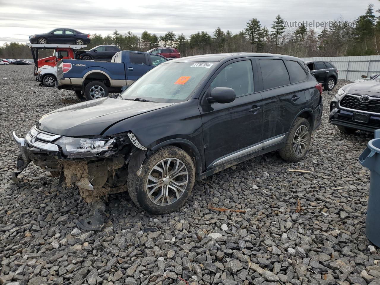 2016 Mitsubishi Outlander Se Черный vin: JA4AZ3A38GZ037429