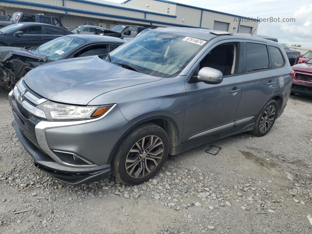 2016 Mitsubishi Outlander Se Gray vin: JA4AZ3A38GZ065053