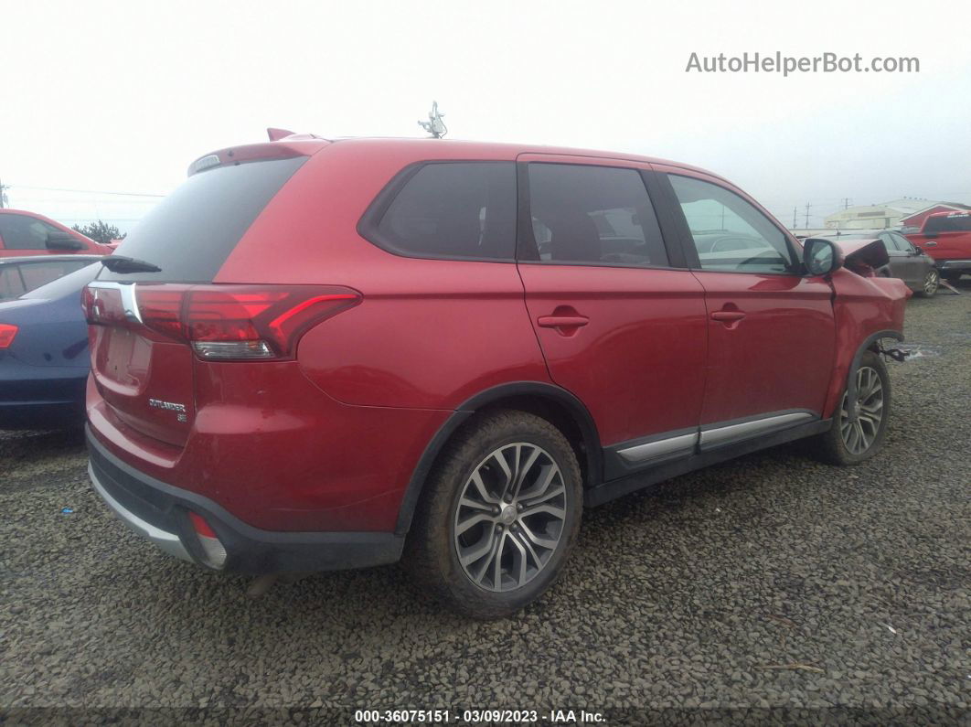 2017 Mitsubishi Outlander Se Красный vin: JA4AZ3A39HZ039952