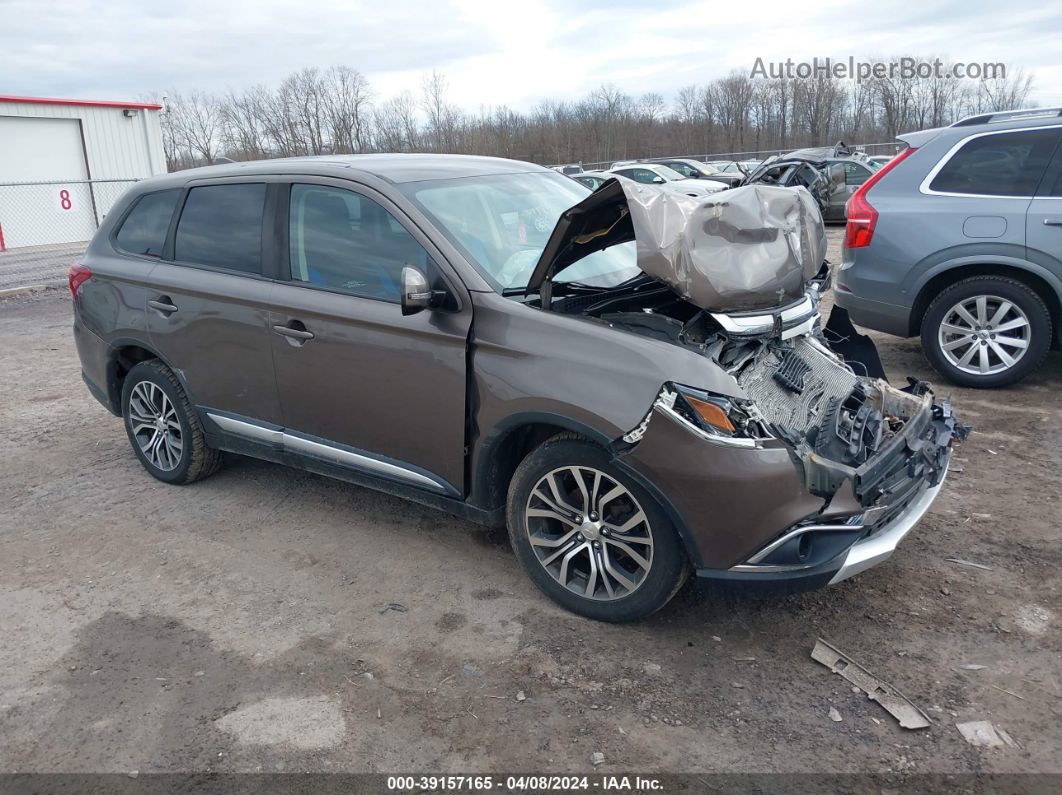 2017 Mitsubishi Outlander Se Brown vin: JA4AZ3A39HZ061563