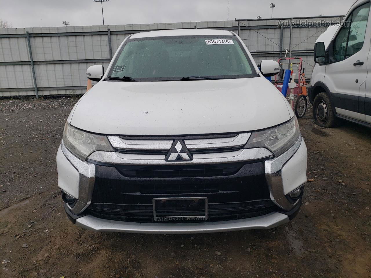 2016 Mitsubishi Outlander Se White vin: JA4AZ3A3XGZ035035